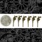 Chocolate Brown Plated Brass Western Gun Charms - Set of Six - XXX - RB-C56